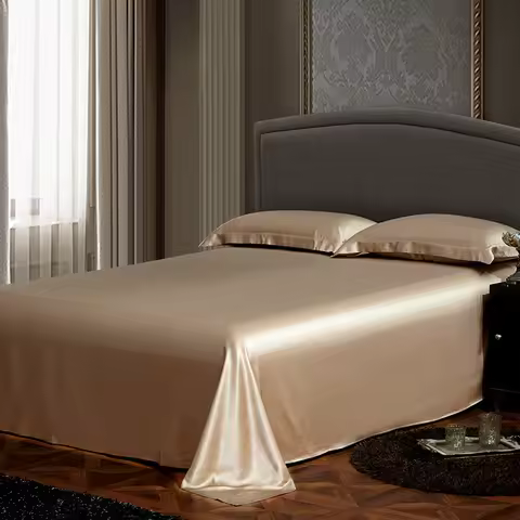 25MM Silk Flat Sheet 1pc Seamaless Home Bed Sheet For 2 People Sheets For Single 100% Mulberry Silk