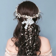 Wedding updo bridal tiara hair accessories updo gy 婚礼盘发新娘头饰发饰配件 盘发满天星珍珠鱼线珠链 混批FL401
