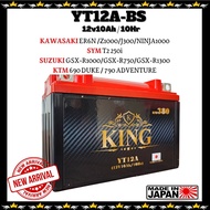 【Ready Stock】OTOBAI MotorSport KING Motorcycle Battery Bateri Motorsikal KING YT12A MF Kawasaki ER6N