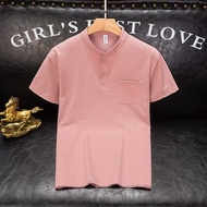 【READY SOTCK】Solid Color Polo Shirt for Men Simple Short-sleeved Polo T-shirt Casual Polo Shirt