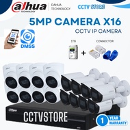 DAHUA 5MP 16 CHANNEL IP CAMERA COMPLETE SET
