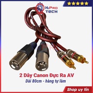 2 Dây Canon Đực Ra Av Hoa Sen Cao Cấp Dài 80Cm Chống Sôi-Nhiễu 2 Sợi Canon Đực Ra Hoa Sen Tự Làm-H2P