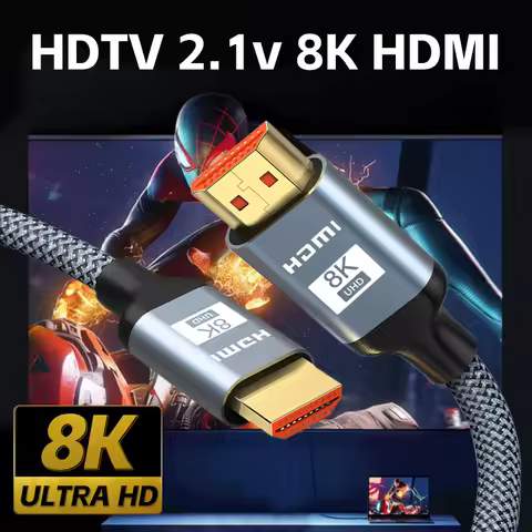 0.5-1.5M HDMI 8K Cable 60HZ 2.1V 4K 144HZ 3D TV High Speed for Computer Monitor Projector PS Game Co