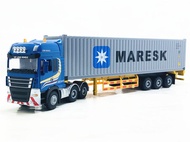LZD Gift Box Jingbang Semi-Hanging Maersk Container Truck Alloy Truck Model 1:50 Toys