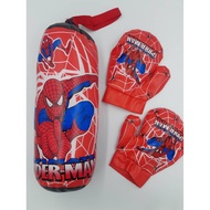 Spiderman Boxing Punching Bag And Boxing Gloves Kids Boxing Toy mainan.