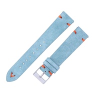 Suede Watch Straps 18mm 20mm Hand Stitched Beige Green Blue Suede Leather Watch Bands For Man Woman