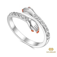 2024 New Style Ring for Women Personalized Diamond Love Hug Ring Korean Style Cin