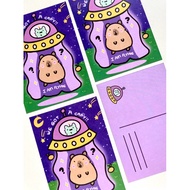 Cat Alien & Capybara A6 Postcards Cute Postcards Postcard Set