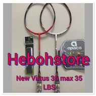 APACS VIRTUS 35 MAX Badminton Racket STRONG 35 LBS + Free grip