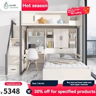 Double bed bunk bed, staggered family bunk bed, children's bunk bed, elevated bed, multifunctional b