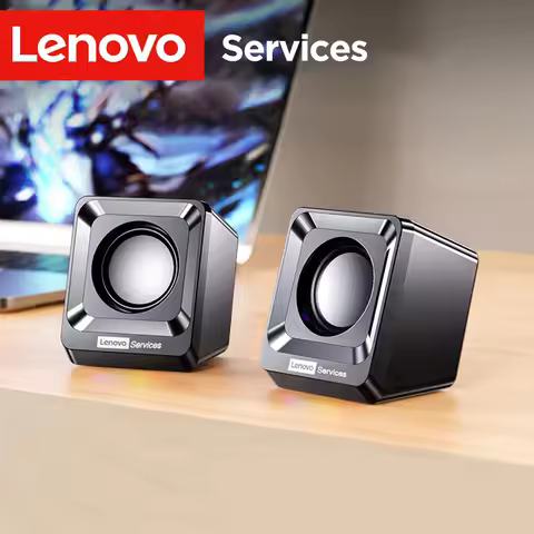 Lenovo Computer Speakers Desktop Laptop Wired Multimedia Mini Subwoofer Speakers Small Speakers