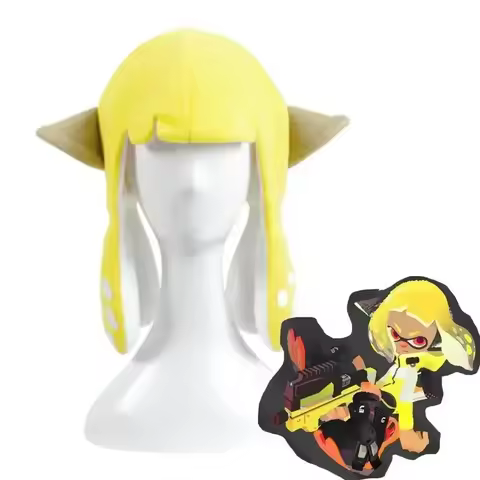 2026 New Halloween Cosplay Costume Cos Splatoon 3 Squid Cute Hat Wig Props Accessories AABA