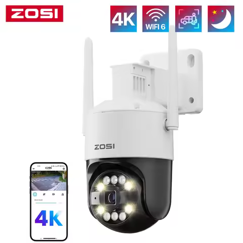 ZOSI 5MP/8MP Wifi 6 PTZ Camera C296 4K HD Outdoor IP Camera AI Detection Auto Track Security Protect