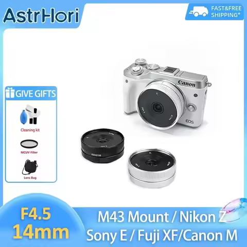 AstrHori 14mm F4.5 APS-C Ultra-wide Angle Manual Focus Prime Lens for Sony E ZVE10 Nikon Z Z6II fuji
