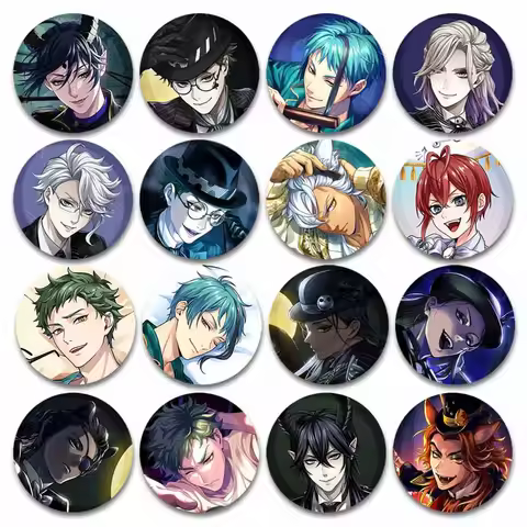 Game Peripheral Twisted Wonderland Soft Round Badge Malleus Idia Floyd Lilia Cartoon Lapel Brooch Pi