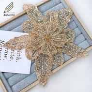 EduElite Sequin đính cườm hoa cổ áo đính Trắng ren thêu vá Corsage DIY trang trí váy cưới phụ kiện q