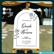 Arch White & Frosted Wedding Board [Custom] Personalized Acrylic Wedding Signage Party Welcome Board