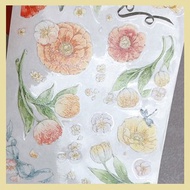 OKMT新七天貼紙手帳膠帶 花香戀曲-PET模切-8.5cm*3m-35cm循環