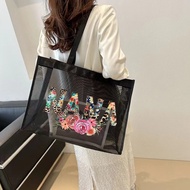 Tote Bags Wallet Travel Storage Bags  Capacity Handbag Transparent Organizer Grid Package Nana Lette