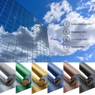 [300CM 1roll】One Way Window Film,Self-adhesive Mirror Effect Glass Film Reflective Heat Control Anti