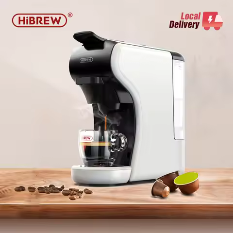 HiBREW 4 in 1 Multiple Capsule Coffee Maker Full Automatic With Hot & Cold Milk Foaming Machine Frot