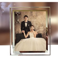 Picture Frames 8x10 Mirrored Edge Glass，8x10 Picture Frame Glass Frames 8 by 10 inch Photo Display F