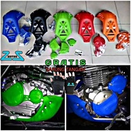 MESIN Engine Protector+Block SET ENGINE GUARD KLX D TRACKER 150