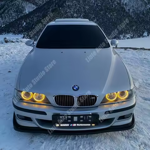 3pcs H Style Front Bumper Lip Spoiler for BMW E39 5 Series M5 M Pack 1996-2003 MP Bumpers Sedan Tour