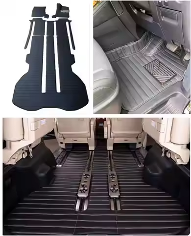 Custom full set car floor mats for Right hand drive Toyota Vellfire 2026-2002 7 8 seats waterproof c