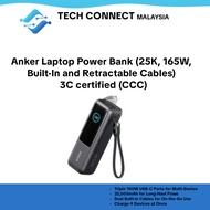 Anker A1695 3C certified Anker Laptop Power Bank 25000mAh Portable Charger with Triple 100W USB-C Po