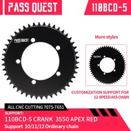 PASS QUEST 110BCD 5-Claws AERO Narrow Wide Chainring for DA7950 Ut6750 105 tiagra4650 FSA 3D+ Road B