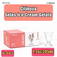 6pcs Citinova Gelato Ice Cream Glasses 205ml Sundae Glasses
