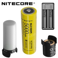 100% original NITECORE UI2 portable USB lithium ion battery charger with 3 in 1 21700 full set of NL2150HPi 5000mAh + MPB21 + ML21 high CRI flashlight UI2 charger compatible with 26650 20700 21700 18650 16340 14500 model