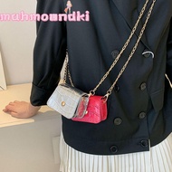 MAHMOUNDKI Crossbody Bags, Mini Simplicity Shoulder Bag, Cute Versatile Chain PU Handbag Lipstick