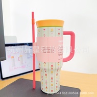 Owala Cup 40Oz Large Capacity 304 Stainless Steel Thermos Cup With Handle Straw Large Ice Cup