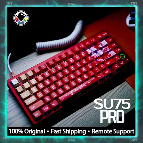 Original EVERGLIDE SU75 Pro Gaming Keyboard 0.001mm Rapid Trigger Hall Effect Customized Magnetic Sw