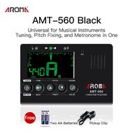Aroma AMT 560 Electric Tuner Metronome Built In Mic For Guitar Chromatic Bass Violin Ukulele Mandola