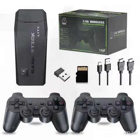 Home Arcade M8 TV Game Machine Y3 Lite 2.4G HD HDMI Wireless Double Player PS1 Compatible 64G Memory