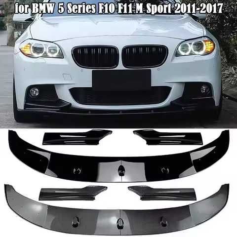 Front Bumper Lip Body Kit Spoiler Diffuser Bumper Protection Guard for BMW 5 Series F10 F11 M Sport