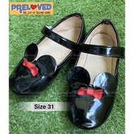 Girls Red Ribbon Black Shoe (size 31-18.8cm)