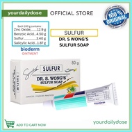 ⚦ ◱ ៙ Dr. S. Wong's Bioderm Ointment and Sulfur Soap with moisturizer Anti Acne Remove pimple