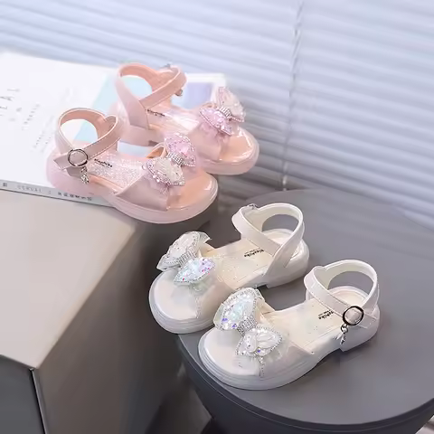 Kids From 2-9 Years Princess Shoes Summer Girls Sandals Casual School Kids Shoe Outdoor Beach Sandal