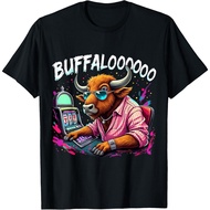 Buffalo Slot Machine Funny Casino Art Casino Lovers Costume Unisex T-Shirt