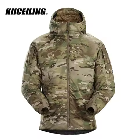 KIICEILING MP-G2.1 Tactical Jacket Hoody Winter Warm Hiking Down Outdoor Sports Camping Fishing Coat