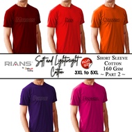 [PLUS SIZE] RIANS BASIC TSHIRT 160GSM COTTON ROUND NECK SHORT SLEEVE MAROON RED ORANGE PURPLE FUCSHI