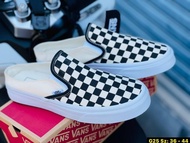 รุ่นVan Slip-ON Classics รองเท้าผ้าใบ มี 2 สี ผ้าแคนวาส (36-44 Eu) พร้อมกล่อง เหยียบส้นได้ ใส่สบาย