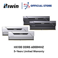 BIWIN HX100 DDR5 GAMING LONGDIMM / PC RAM ( 16GB*2 / 32GB*2 ) ( 6000MHZ CL36 ) BLACK / SILVER
