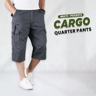 Seluar Lelaki 3 Suku Six Poket Cargo Pants Kain Tebal (Black/Khaki/Grey/Olive) Size 28-40