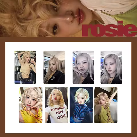 4-8PCS/Set KPOP Rosé Number One Girl Album Photo Card ROSE APT Japan Lucky Draw PhotoCards Roseanne 