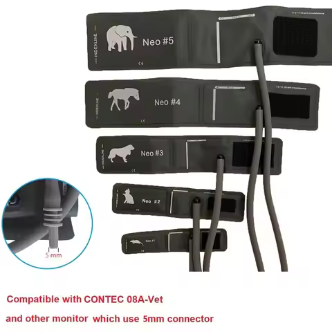 5 Size For Choice Vet Use Cuff Animals Cuff CONTEC08A Veterinary Blood Pressure Monitor Cuff 5 types